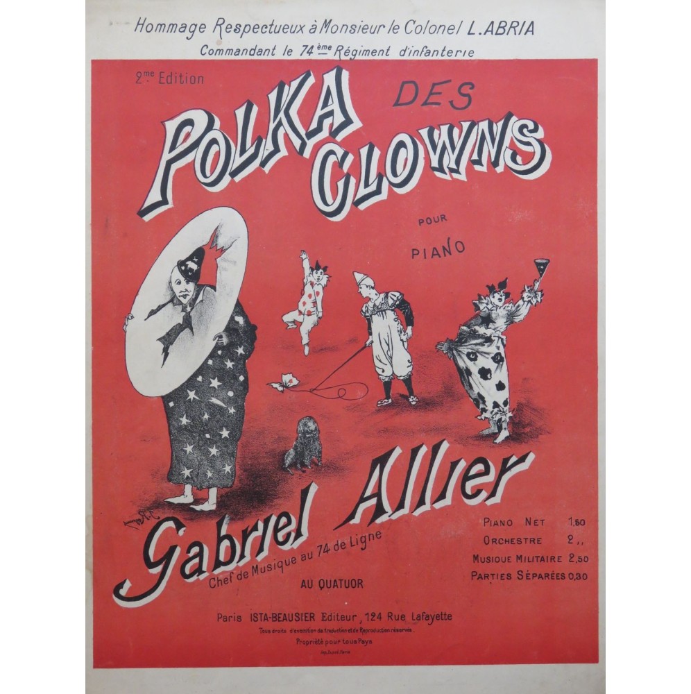 ALLIER Gabriel Polka des Clowns Piano