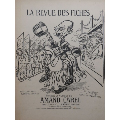 CAREL Amand La revue des fiches Chant Piano ca1905