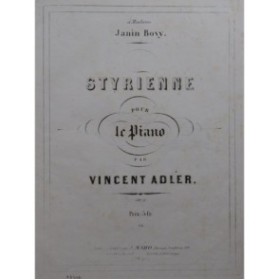 ADLER Vincent Styrienne Piano 1854