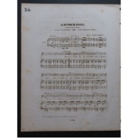 DE LATOUR Aristide Le retour de Daniel Chant Piano ca1845