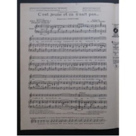 BOREL-CLERC Charles C'est jeune et ça n'sait pas !! Chant Piano 1923
