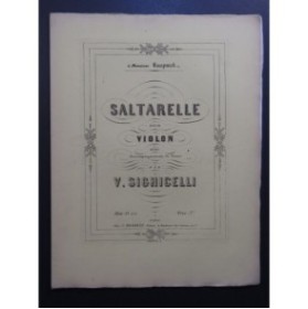 SIGHICELLI Vincenzo Saltarelle op 21 No 5 Violon Piano ca1860