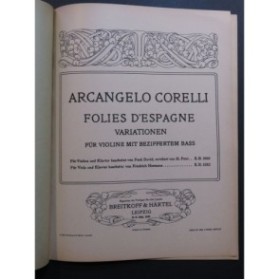 CORELLI Arcangeli Folies d'Espagne Violon Piano
