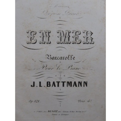 BATTMANN J. L. En mer Piano ca1850