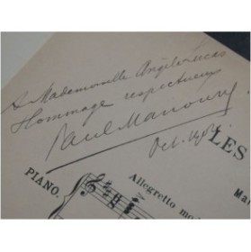 MANOURY Paul Les Deux Clowns Two Steps Dédicace Piano 1901