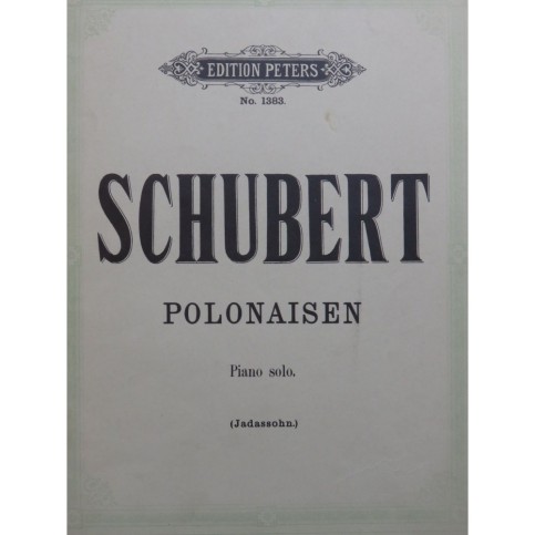SCHUBERT Franz Polonaisen Polonaises Piano