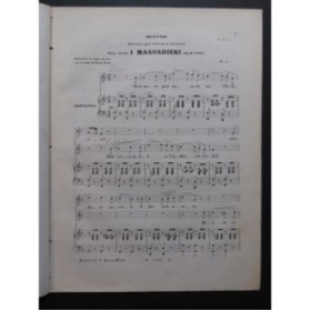 VERDI Giuseppe I Masnadieri Duetto Chant Piano ca1860