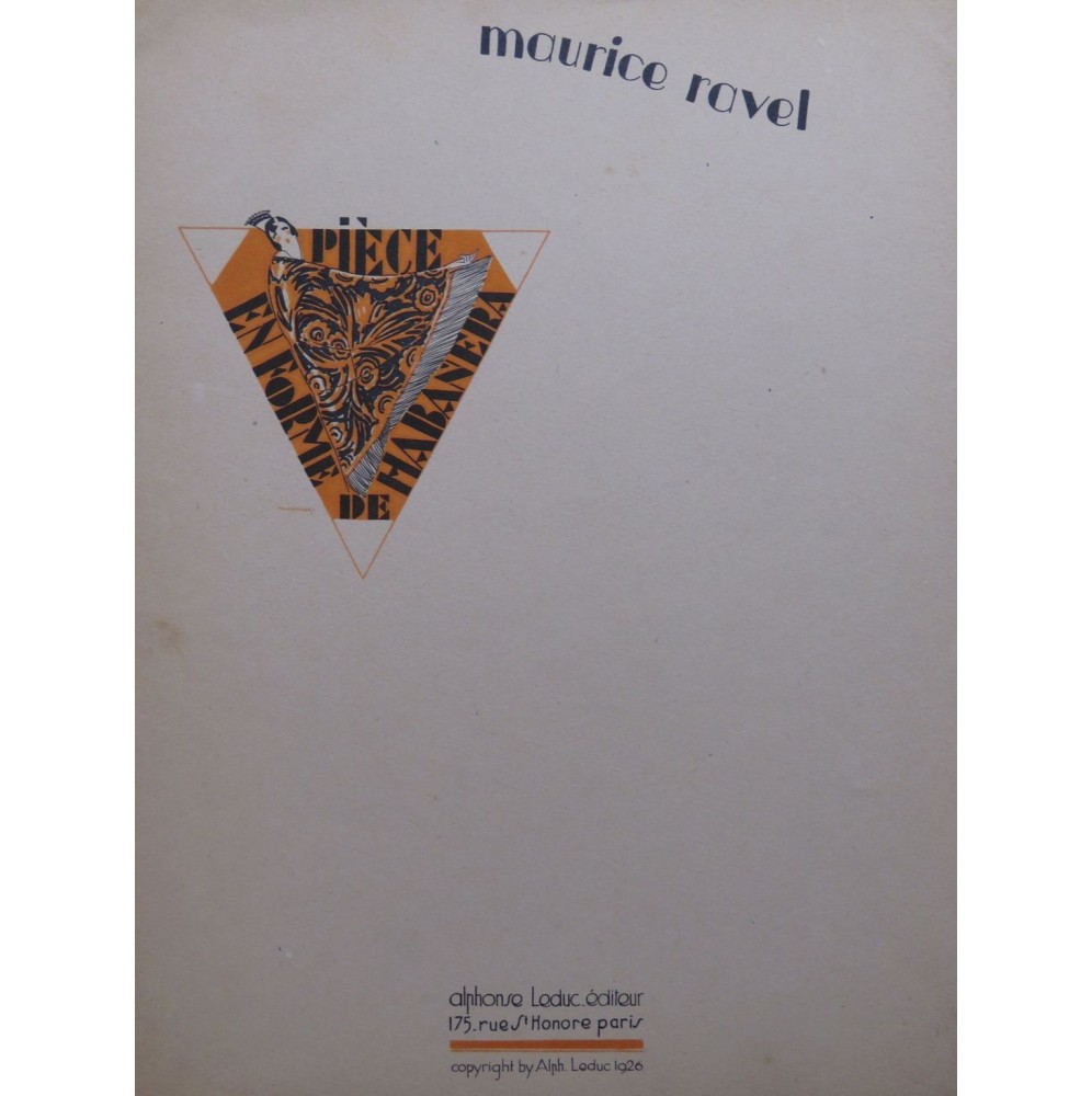 RAVEL Maurice Pièce en forme de Habanera Violon Piano 1946