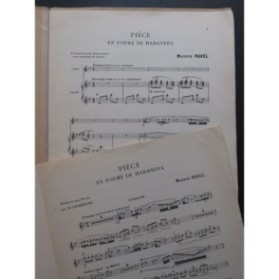 RAVEL Maurice Pièce en forme de Habanera Violon Piano 1946