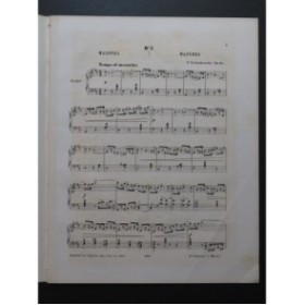 TSCHAIKOWSKY P. I. Mazurka Op 40 Piano 1878