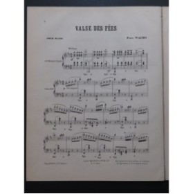 WACHS Paul Valse des Fées Piano 1896
