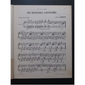 VANDEN W. Émile Les Dernières Cartouches Piano ca1895