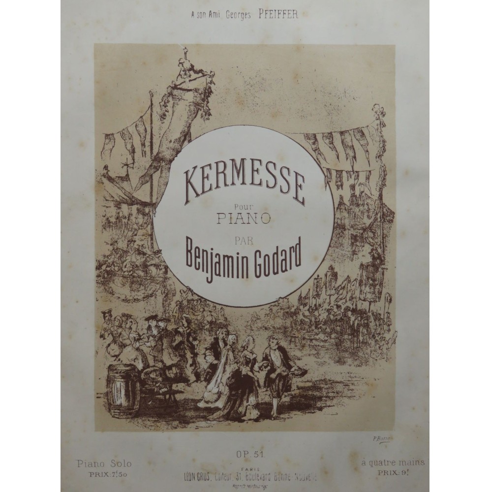 GODARD Benjamin Kermesse Piano ca1878