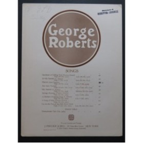 ROBERTS George Pierrot Chant Piano 1923