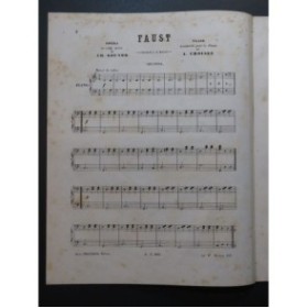 GOUNOD Charles Faust Valse Piano 4 mains ca1870
