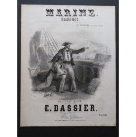 DASSIER Ernest Marine Chant Piano ca1850
