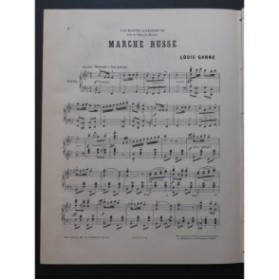 GANNE Louis Marche Russe Piano 1890