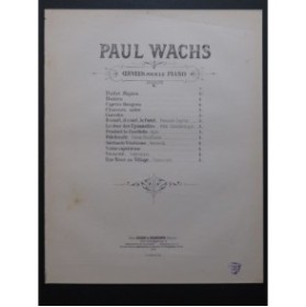 WACHS Paul Vivacité Piano 1888