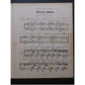 LOUIS Arthur Grelots Rémois Polka Piano Grelots ca1870