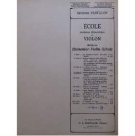 PANTILLON Georges Ecole IIe Série C Gammes Exercices Violon