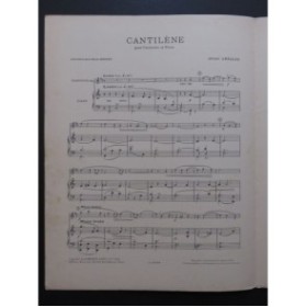 AMELLER André Cantilène Piano Clarinette 1952