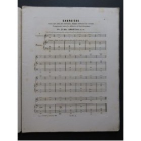 BORDÈSE Luigi Exercices L'Art de bien Chanter Chant Piano ca1860