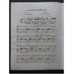 PUGET Loïsa La Rose du Bengale Chant Piano ca1840