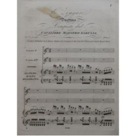GABUSSI Vincenzo Le Lingare Duettino Chant Piano ca1840