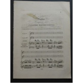 GABUSSI Vincenzo Le Lingare Duettino Chant Piano ca1840