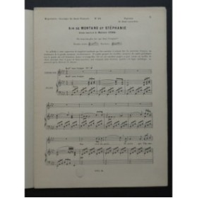 BERTON H. Air de Montano et Stéphanie Chant Piano