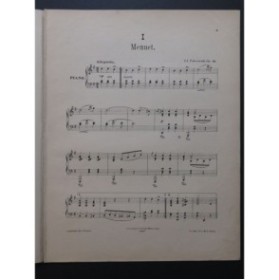 PADEREWSKI J. J. Menuet Piano ca1890