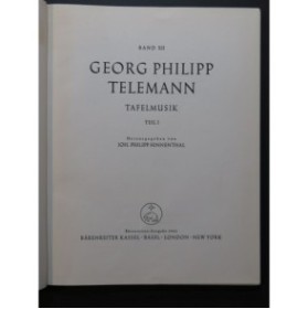 TELEMANN G. Ph. Tafelmusik Teil I Orchestre 1959