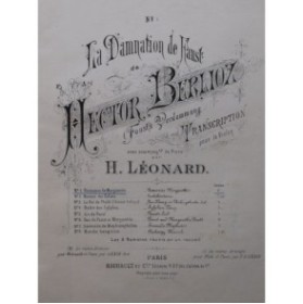 BERLIOZ Hector La Damnation de Faust No 1 Piano Violon ca1882