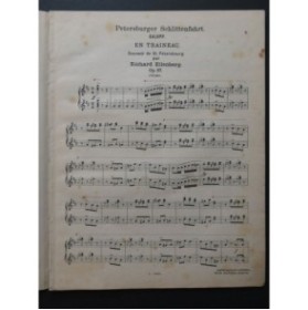 EILENBERG Richard Petersburger Schlittenfahrt Piano 4 mains ca1888