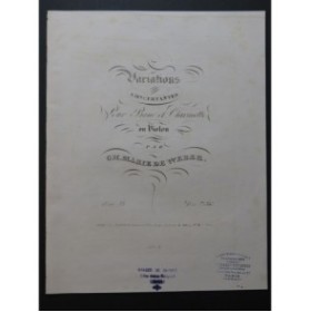 WEBER Variations Concertantes op 33 Violon Piano ca1870