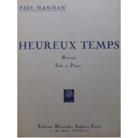 JEANJEAN Paul Heureux Temps Rêverie Piano Saxophone 1955