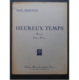 JEANJEAN Paul Heureux Temps Rêverie Piano Saxophone 1955