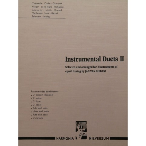 Instrumental Duets II pour 2 flûtes Hautbois Clarinettes 1973