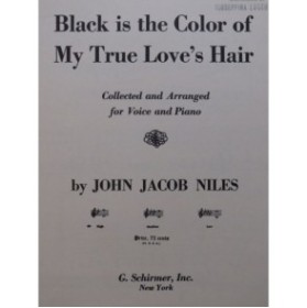 NILES John Jacob Black is the Color Chant Piano 1951