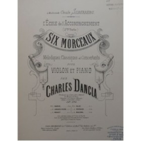 DANCLA Charles Valse Piano Violon 1886
