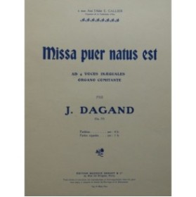 DAGAND Joseph Missa puer natus est Orgue Chant 1913
