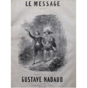 NADAUD Gustave Le Message Chant Piano ca1850