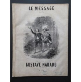 NADAUD Gustave Le Message Chant Piano ca1850