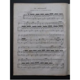 NADAUD Gustave Le Message Chant Piano ca1850