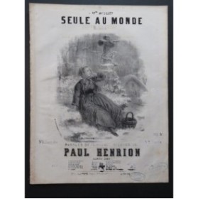 HENRION Paul Seule au Monde Chant Piano 1858