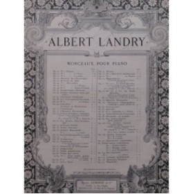 LANDRY Albert En Voguant Piano ca1897