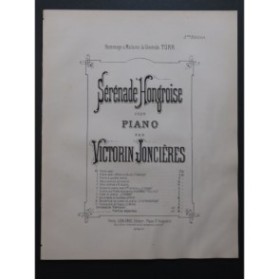 JONCIÈRE Victorin Sérénade Hongroise Piano ca1879