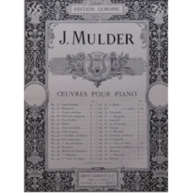 MULDER J. Bagatelle No 2 Piano ca1897
