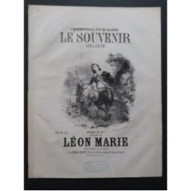 MARIE Léon Le souvenir Chant Piano ca1850