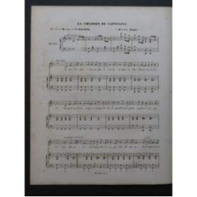 DASSIER Ernest La Chanson du Capitaine Chant Piano ca1840